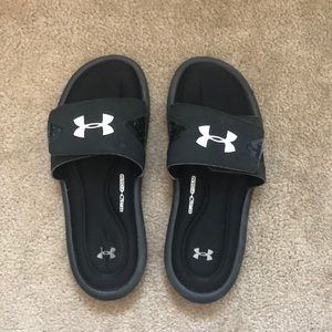 Under Armour black slides